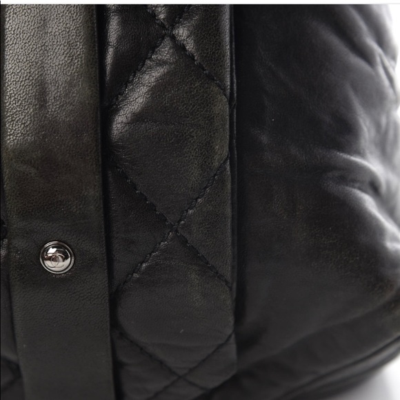 ♥️ RARE CHANEL Discontinued 8 Knots Lambskin Black Large Bag - Picture 3 of 10